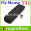 2016 T31 2.4G air mouse intelligent remote control WIRELESS KEYBOARD COMPUTER SMART TV SET-TOP BOX t31