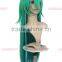 Free sample green crochet long braid hair wig synthetic braiding hair wig