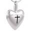 SRP8381 China Wholesale Cremation Jewelry Jesus Cross on Heart 316L Stainless Steel Cremation Pendant