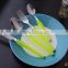 Colorful Plastic Handle Stainless Steel Metal Cutlery KX-P022