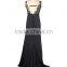 Supper dress embroidered mesh wrap maxi evening dress for girls