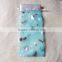 Custom made 10*12cm feather printed organza gift bag with ribbon drawstring