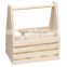 hot selling pine handle 6 pack wooden beer storage box tote carrier with bottle opener