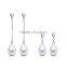 Fashion freshwater long dangle pearl earring 8-9mm AAA traditional natural freshwater pearl earring
