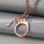 Hot Heart Key Pendant Necklace Cz Stone rose gold Plated Floating Charm Wedding Necklaces for Women