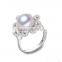 Wholesale Charm engagement ring /Silver Pearl Rings