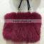 high quality lovely dye fox fur handbag /wholesale and retail