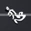  hot sale Stainless steel jewelry chinese word ren pendant necklace for ninja men women