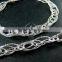 18cm silver plated brass faceted rhombic link fashion DIY bracelet supplies 1900060
