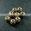 4mm vintage style filigree raw brass spacer beads DIY jewelry supplies 3991003