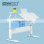 Kids Use Modern Ergonomic Design Crank Up Height Adjustable Study Table