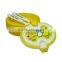 Double layer lunch box with handle