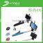 Selfie Stick Pro Mono pad with Built-in Bluetooth remote on Handle for IOS Apple Android