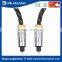 low price heavy duty metal connectors braided jacket gold 5mm toslink digital optical audio cable supports DVR CD player