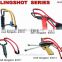 Hot Selling outdoor Handle Hunting slingshot Toy rubber sling shot Catapult 4pcs Pinball