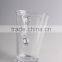 Custom logo printed clear cheap 16oz glass coffee mugs wholesale