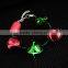 Christmas supplies led green and red metal bell flashing lights adjustable bracelet jewelry with free sample
