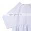 Colorful Flower Girls Embroidery White Short Sleeve Cotton Dress Childern Frock Model Hand Embroidery Designs For Baby HSD5944