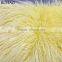 110mm Fur Height Yellow Knitted Fake Fur Fabric Long Pile