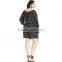Plus Size Long-Sleeve Geo-Print Romper