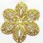 brass flower hair accessories DIY hollow out oval shape flower garment accessories metal flower jewelry accessories