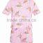 Custom Made Women Pyjama Set Pale Pink Unicorn Short PJ Set Digital Print Full Print Pajama Set