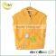 Yellow Sleeveless Kid Zip Up Hood Jacket Children