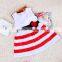 2015 latest fashion stripe lace chiffon baby girls summer dress designs