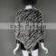 New style wholesale triangle rabbit fur knitted shawl fashion pretty shawl