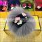 Wholesale Real Raccoon Fur Pompom Keychain Handbag Car Accessory Ball Keyring