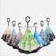 Customized C Handle Double Layer Inverted Umbrella Reverse Car Umbrella
