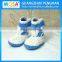 Crochet Toddler Boys Boots Darker Blue White Cowboy Winter Booties