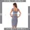Latest Casual Grey Deep V Neckline Draped Bodycon Dress Designs Party Dresses