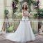 Glamorous Applique Beaded Sweetheart Sleeveless Lace-Up A Line Tulle Wedding Dresses SQS044