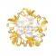 Yiwu Jewelry Manufacturer Elegant Rhinestone Pearl Flower Bride Wedding Brooch