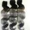 fx ombre hair extensions T1b Grey, two color ombre human hair weave bundles
