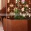 Rustic corten steel planter box with screen panel