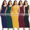 Women Solid Casual Loose Dresses Long Maxi Plus Size Dress