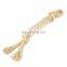 Rope strung through stick toy interactive dog play toy grinding stick dog chew toy with rope