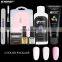 Wholesale private label custom your logo polIgel builder nail extension set uv led acryl poly gel kit with brush slip solution