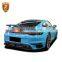 3K Carbon Fiber Glossy Double Deck Rear Wing Spoiler For Porsche 911-992 Upgrade To Turbo S Style