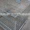 Galvanized foldable metal turnover box,dutch weave filter mesh,hypacage stacking mesh pallet cages