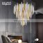HUAYI Hot Selling Indoor Hotel Projects Lighting Modern Hanging Crystal Chandelier Pendant Light