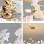 Luxury LED Home Villa Stairs Chandelier for Living Room Ceiling Lamp Modern Ginkgo Leaf Pendant Light
