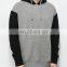 Two tone design OEM pullover hoodie for men contrast custom made fleece men's hoodies & sweatshirts