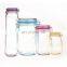 Mason Jar Bottles Bags Leakproof Food Saver Storage for Tea Refrigerator Organizor  Reusable Food Storage Snack Ziplock Bags