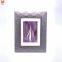 PS Plastic Metal Brushed Irregular Hexagonal Silver Wide Side Photo Frame