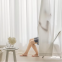Pervious to Light and Heat Insulation Curtain Phantom Screen Window Screen White Bay Window Living Room Glass Sunscreen
