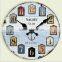 New Products Walden Crafts Handmade Round Shape High Quality Antique Wooden Clock Wall Clock
