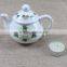 Unique Ceramic Tea Pot Shape With Custom Printing Candle Holder,tealight Holder